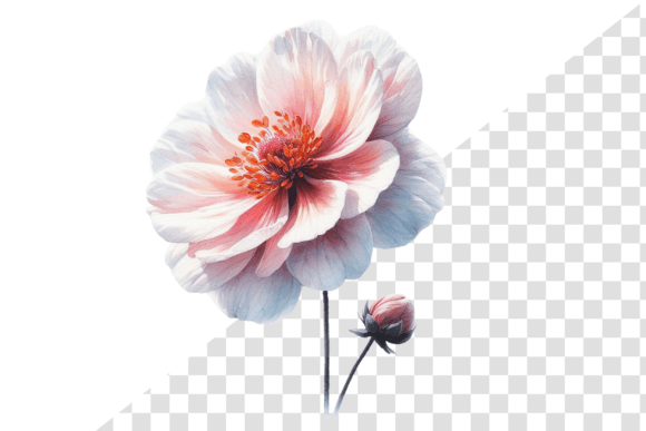 Blossom Solitude Watercolor Art