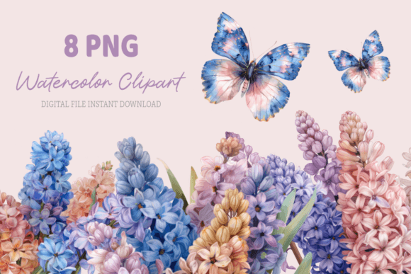 Pastel Watercolor Floral Clipart