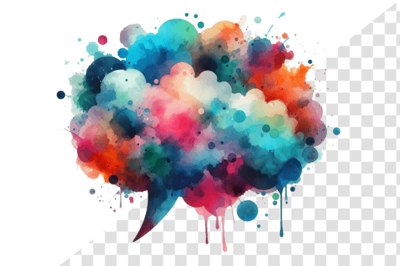 SplashTalk Watercolor Chat Bubble: A Playful Font for Modern Brands