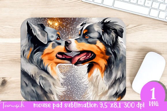 Watercolor Australian Shepherd Mouse Pad: A Creative Tool for Designers and Brand Builders