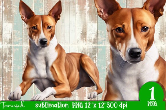 Watercolor Basenji Sublimation: A Creative Font for Modern Design