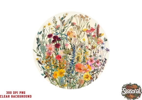 Watercolor Floral Bouquet Clipart for Modern Design