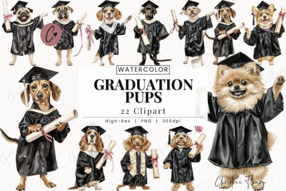 Watercolor Graduation Pups Clipart: A Designer's Guide