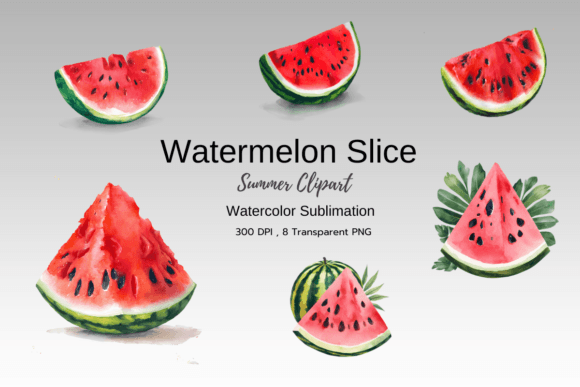 Watermelon Slice Watercolor Sublimation